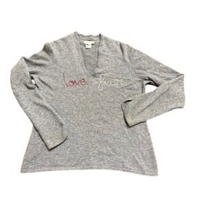 Joanie Schwarz 100% Cashmere Sweater Sz L
